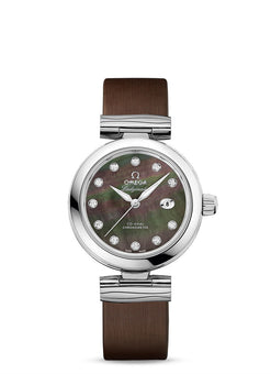 omega de ville ladymatic stainless steel & diamonds lady's watch_2