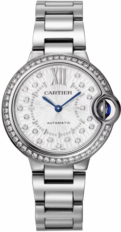 cartier ballon bleu de cartier stainless steel & diamonds lady's watch_1