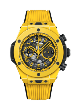 hublot big bang unico yellow magic chronograph polished yellow ceramic men's watch
