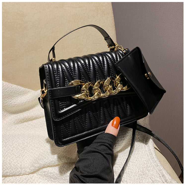 Fashionable Portable Chain Small Square Bag for Women
