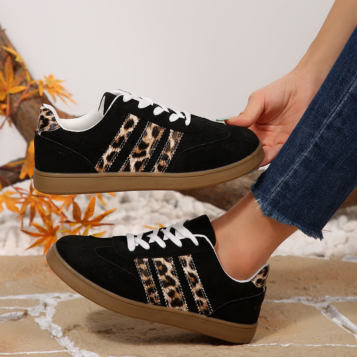 Women's Leopard Print Casual Shoes | Vintage Fashion Versatile Sneakers