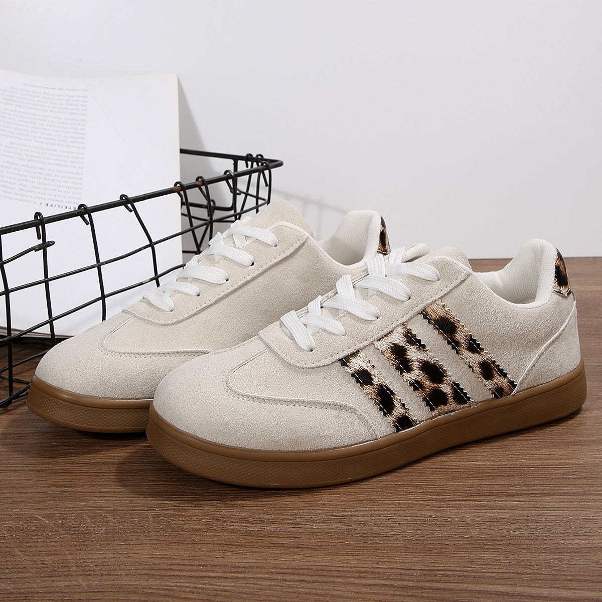 Women's Leopard Print Casual Shoes | Vintage Fashion Versatile Sneakers