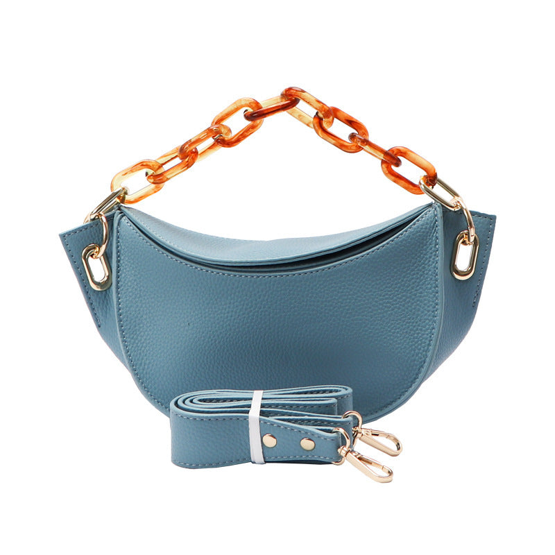Trendy Retro Underarm Bag | French Style Semi-Circular Shoulder Messenger Purse