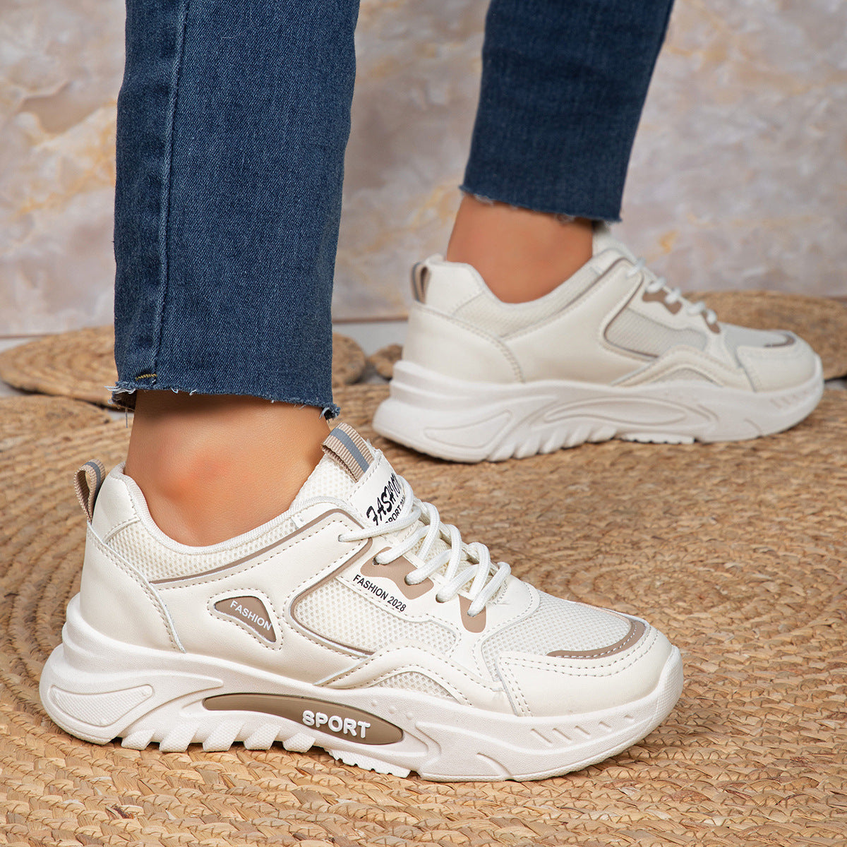 Women's Elevator Platform Sneakers | Breathable Mesh Casual Style