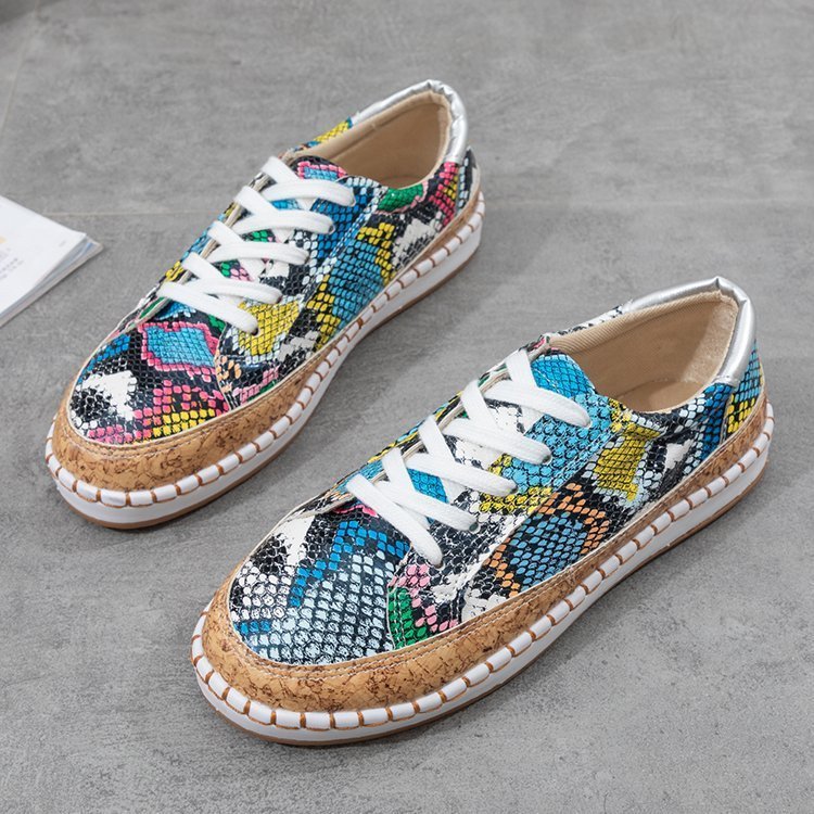 Platform Snake Print Fashion Casual Single Women Shoes