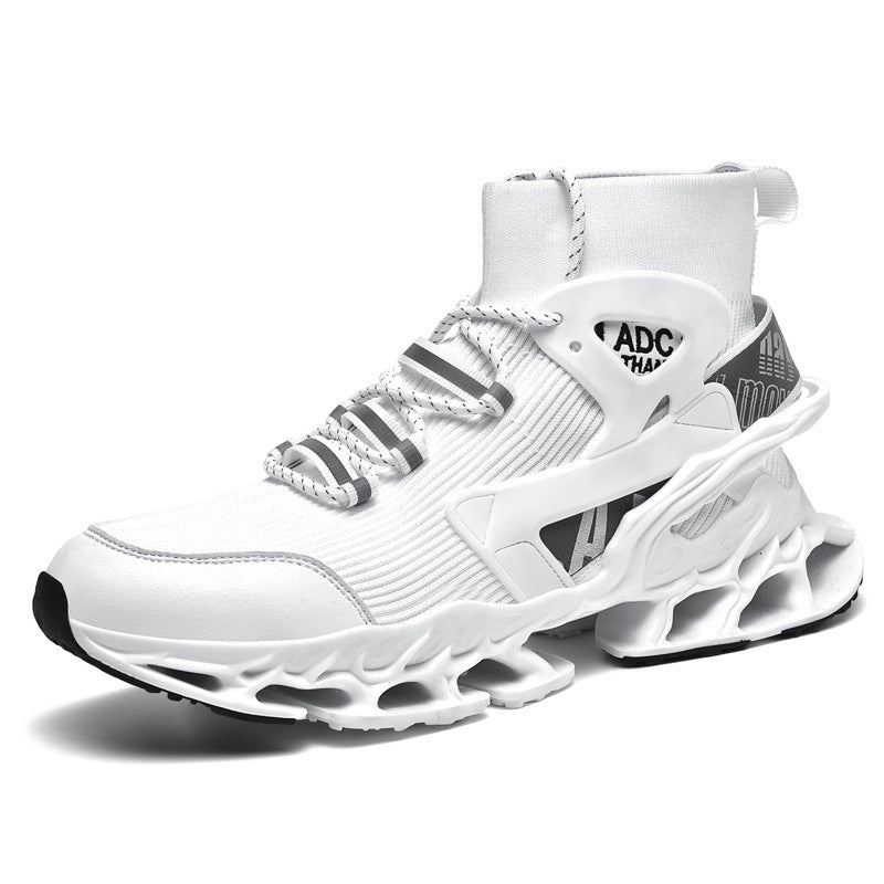Men's High-top Shock-absorbing Running Mesh Sneaker