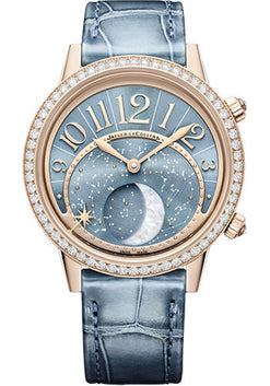 jaeger-lecoultre rendez-vous  jewellery moon 18k rose gold & diamonds lady's watch