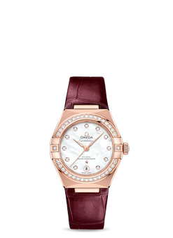 omega constellation co-axial master chronometer sedna? gold & diamond lady?s watch_1