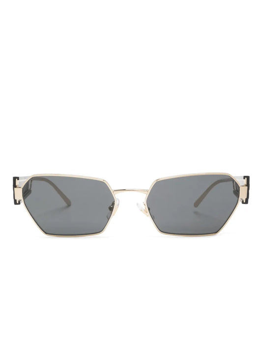 Miu Miu Eyewear logo debossed geometric frame sunglasses