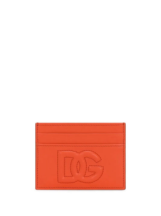 Dolce & Gabbana logo embossed leather cardholder