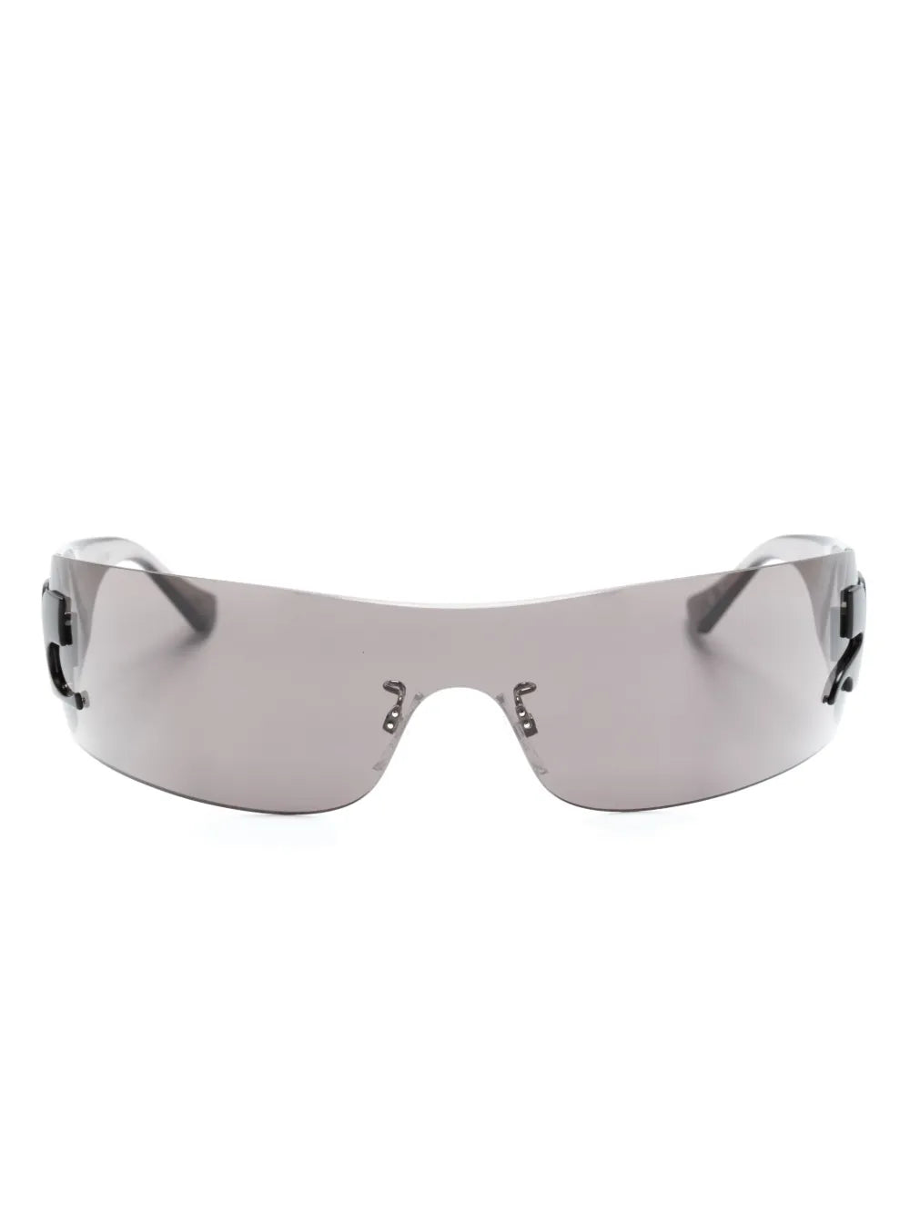 Courrèges logo hinge shield sunglasses