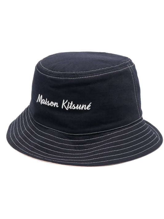 Maison Kitsuné logo embroidered bucket hat