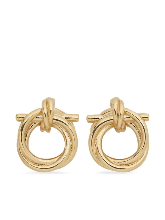 Ferragamo Gancini twisted hoop earrings
