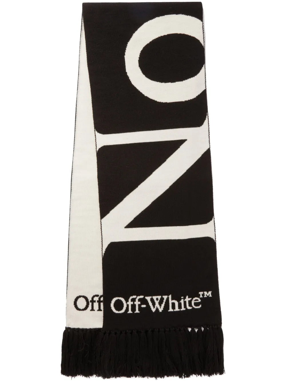 Off-White No Offence intarsia logo scarf