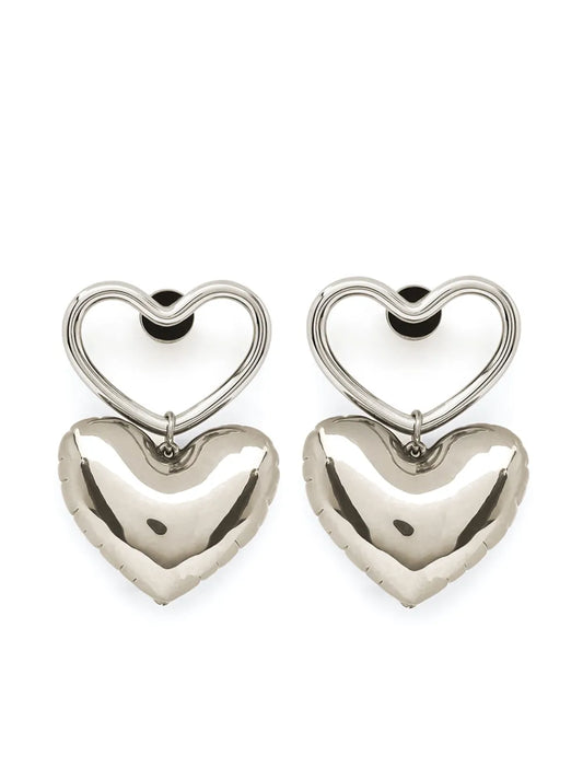 Nina Ricci Blow Up heart charm earrings