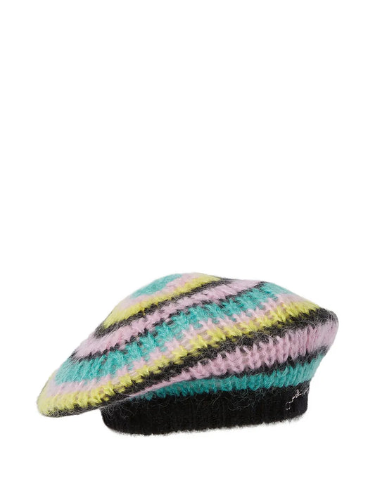GANNI striped beret
