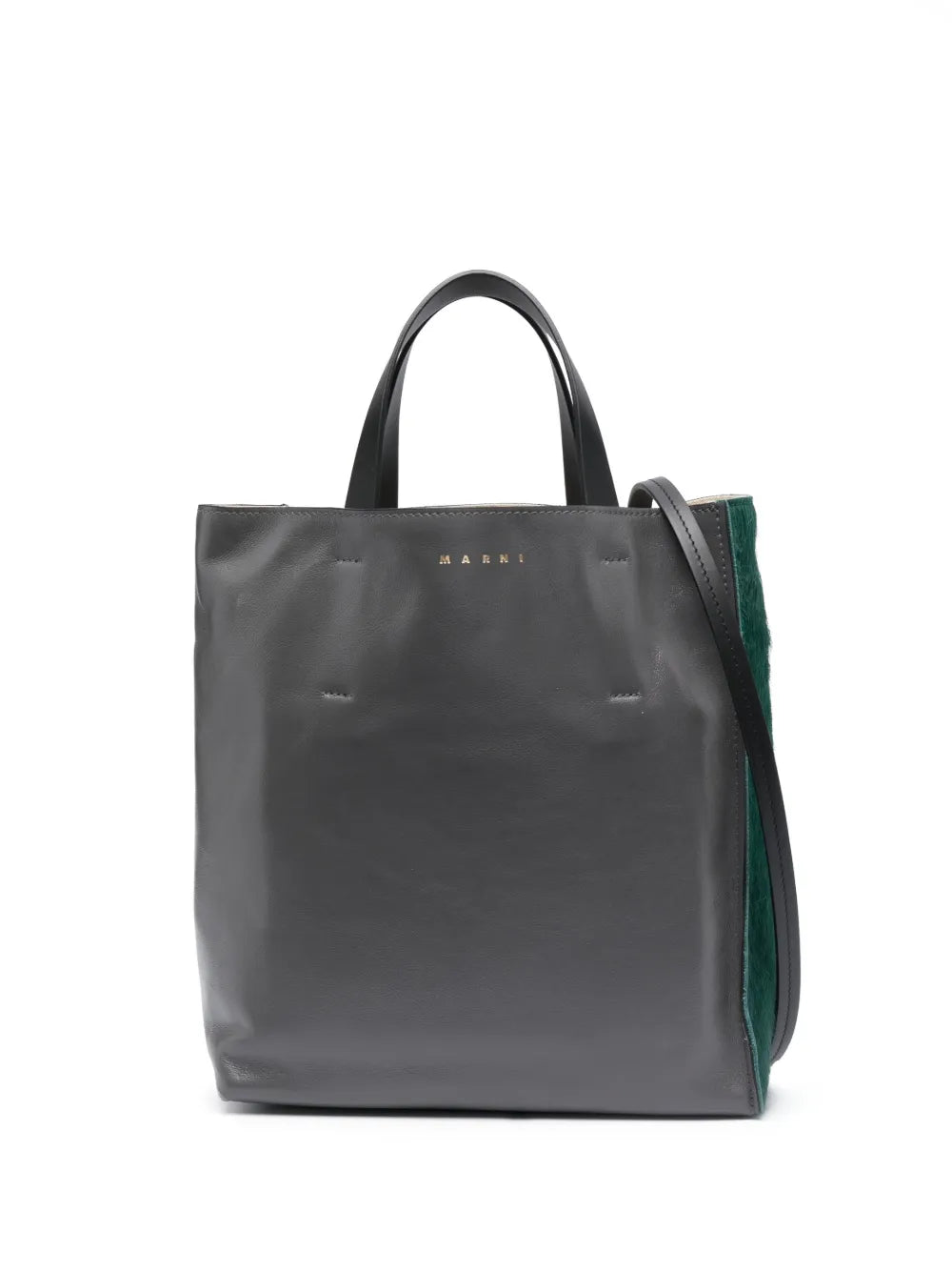 Marni rectangle frame leather tote bag