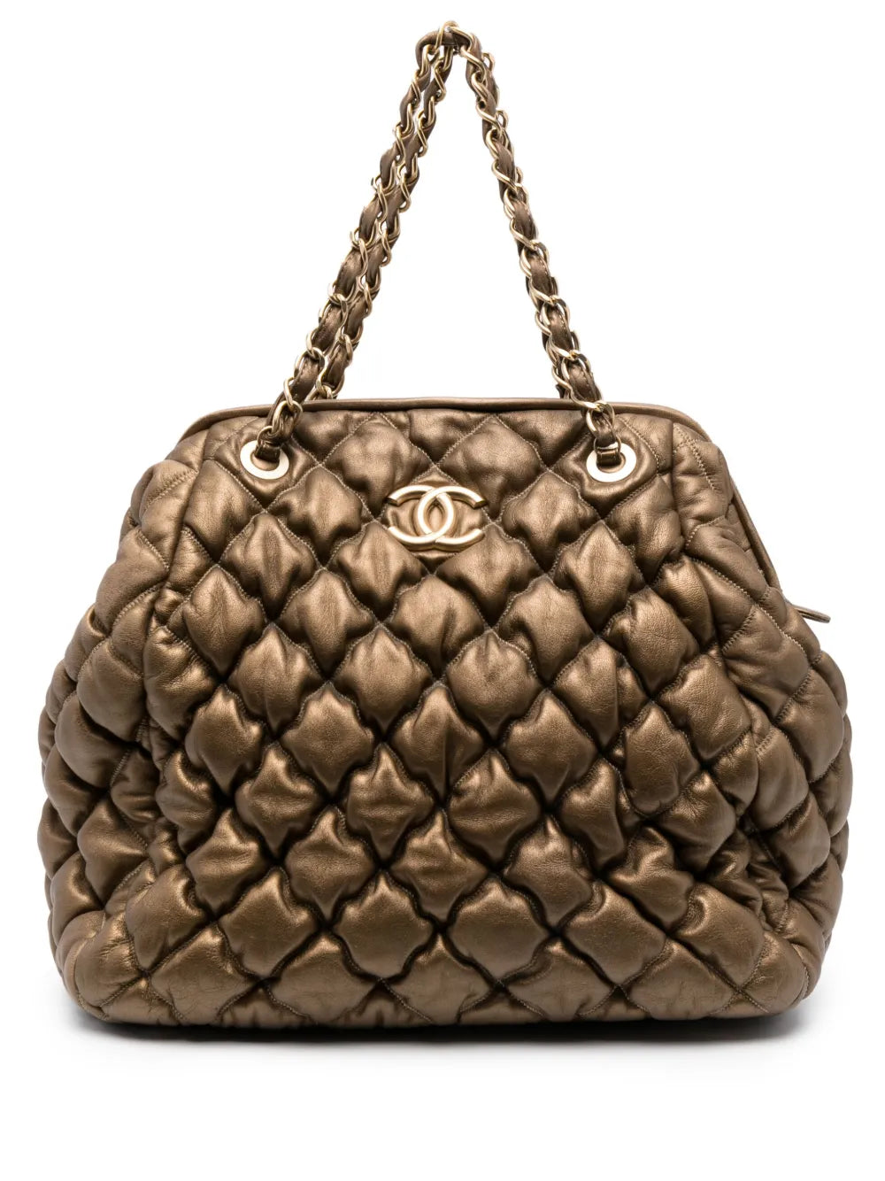 CHANEL 2009 2010 Bolla diamond quilted tote bag