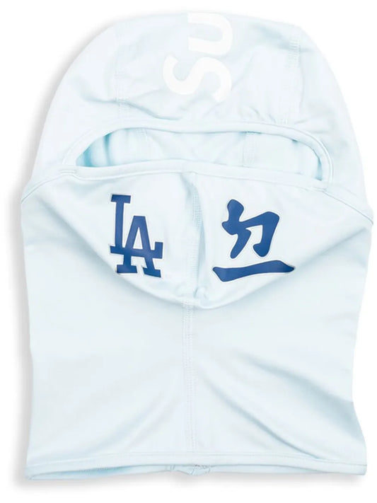 Supreme x MLB Kanji Teams Los Angeles Dodgers   Pale Blue lightweight balaclava