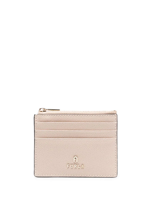 Furla logo lettering leather cardholder