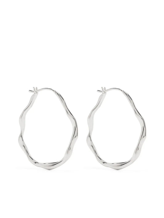DOWER AND HALL Waterfall oval hoop earrings