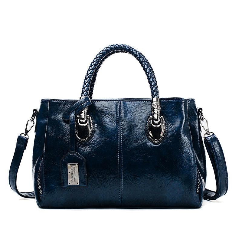 Women’s Vintage Leather Bag – Luxury Oil Wax Shoulder Handbag