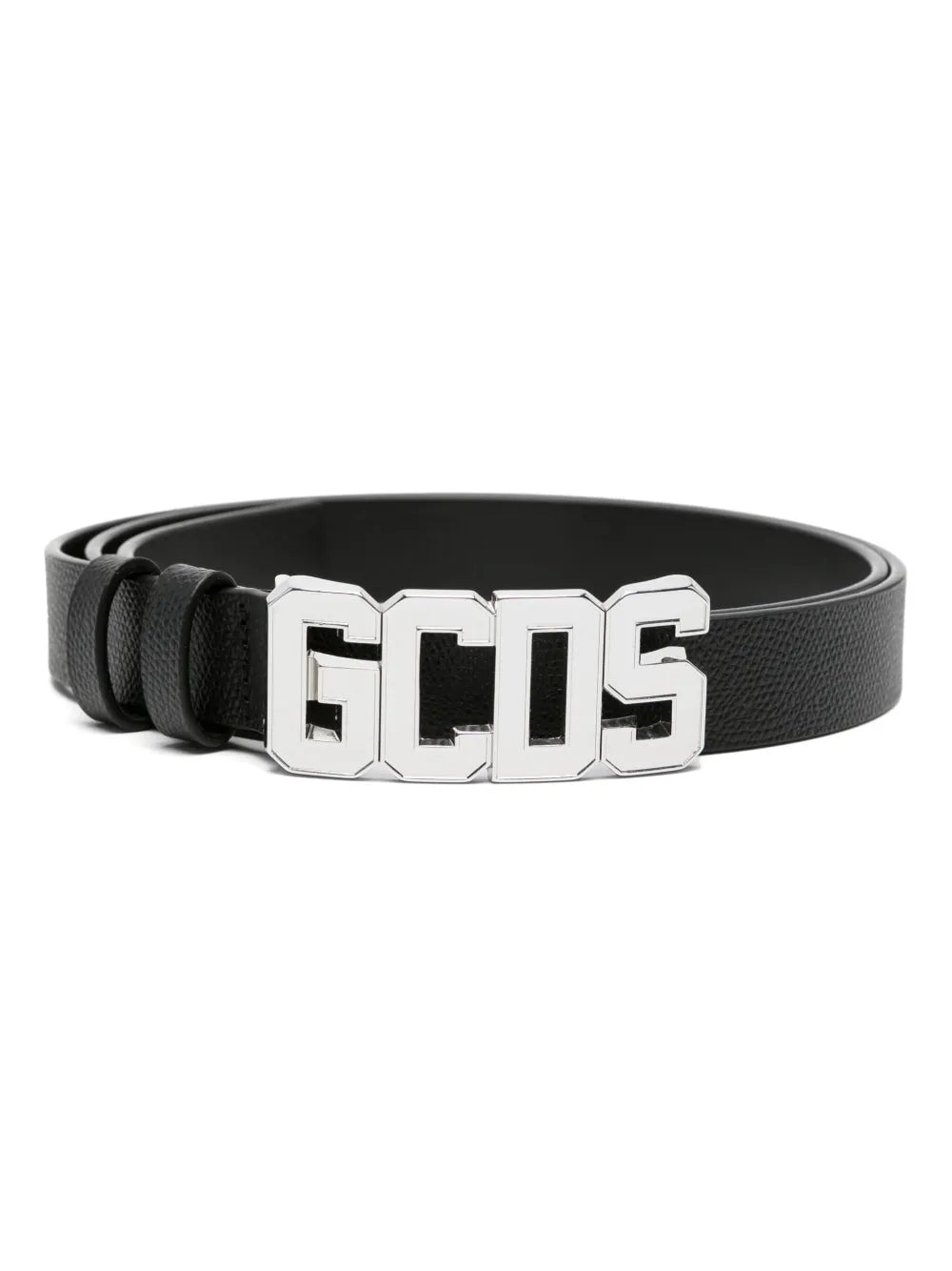 GCDS logo buckle leather belt