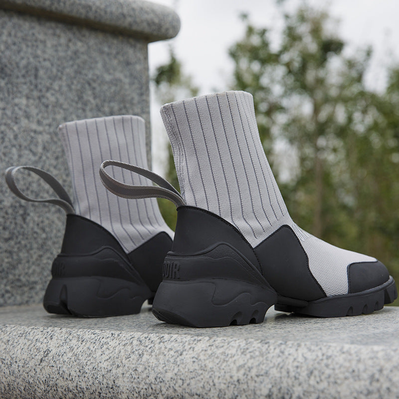 High-top Shoes Women Thick-soled Socks Women's Shoes Casual Sports Shoes Martin Boots