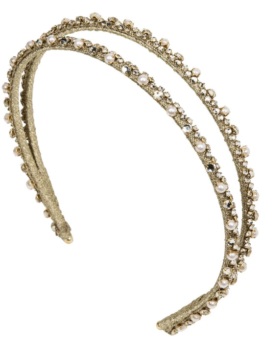 Jennifer Behr Gina crystal embellished double headband