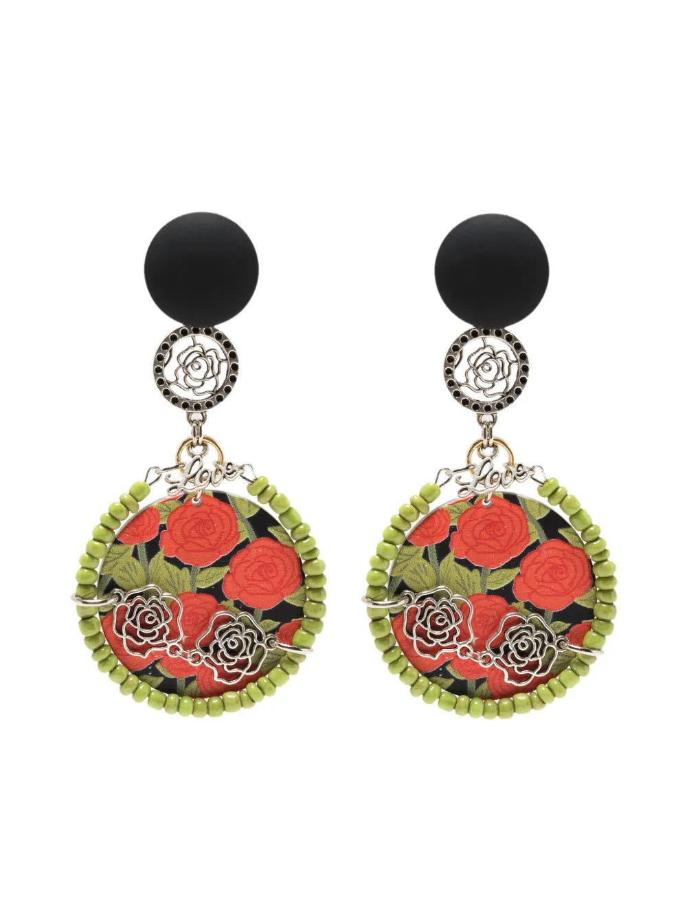 Amir Slama Love floral print earring