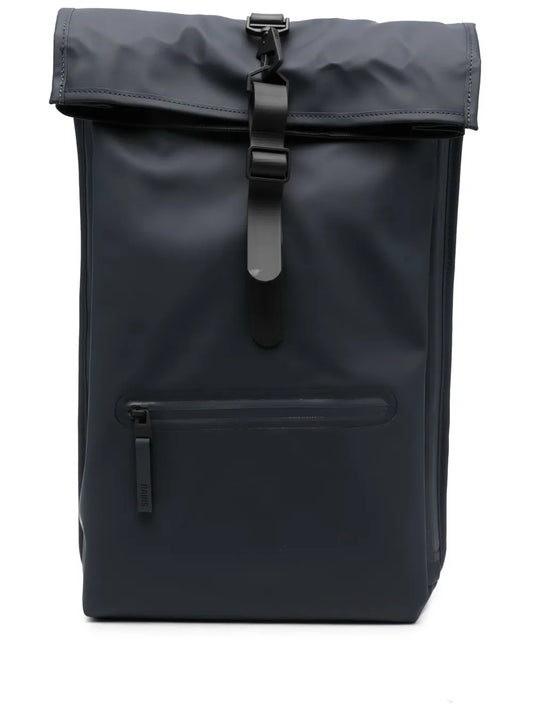 Rains roll top buckled backpack