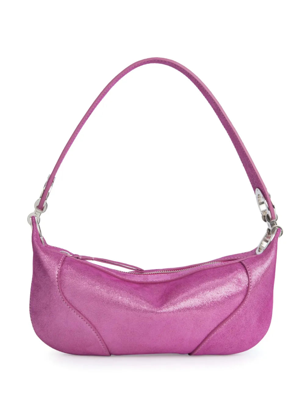BY FAR Mini Amira metallic effect shoulder bag