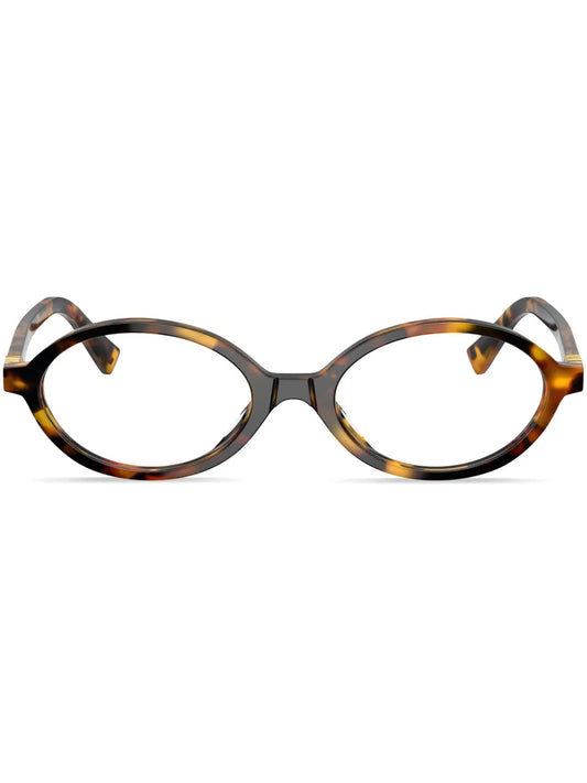 Miu Miu Eyewear tortoiseshell effect oval glasses