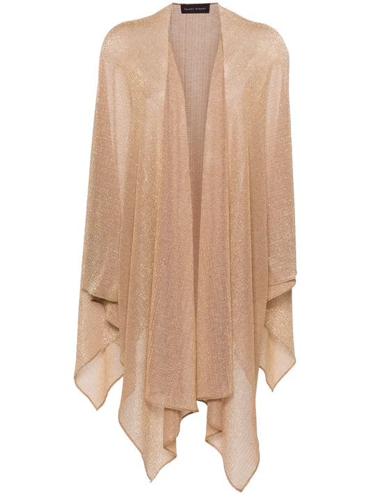 Talbot Runhof lurex semi sheer shawl