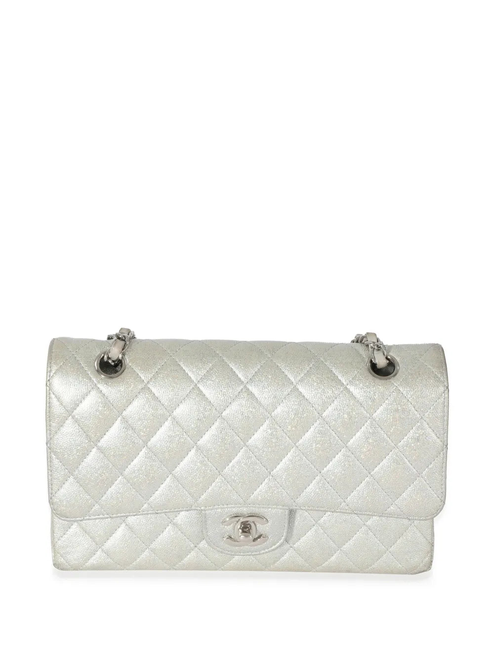 CHANEL medium glitter Double Flap shoulder bag