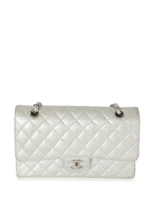CHANEL medium glitter Double Flap shoulder bag