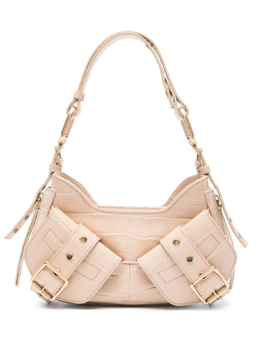 BIASIA Y2K crocodile embossed leather shoulder bag