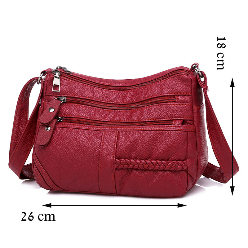 Women’s Soft Leather Shoulder Bag – Fashionable Handbag