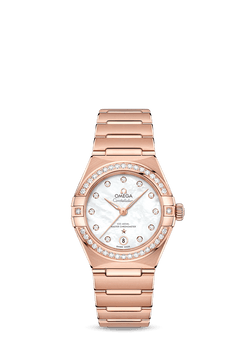 omega constellation co-axial master chronometer sedna? gold & diamond lady?s watch