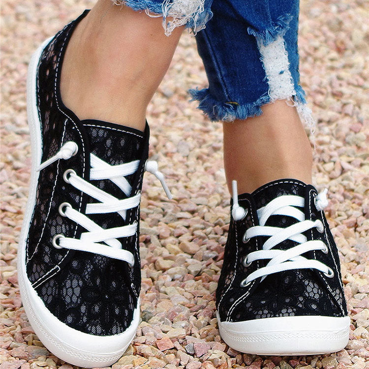 Lace Flats Shoes  Fashion Casual Shoes Women