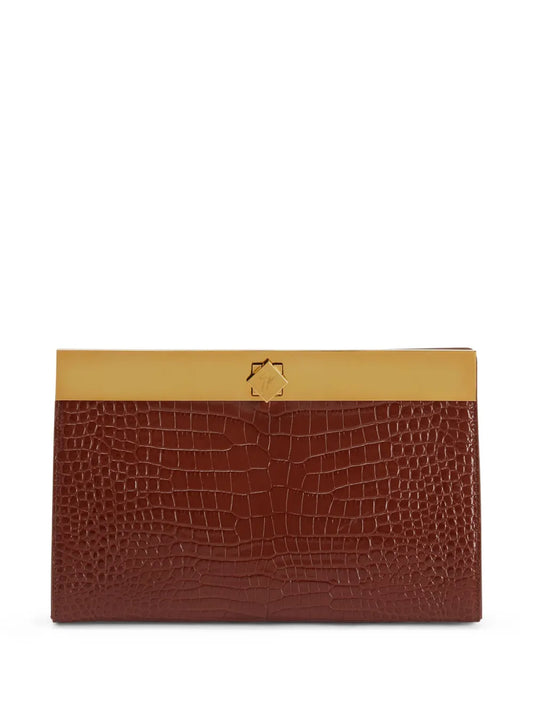 Giuseppe Zanotti Tanaya crocodile effect clutch bag