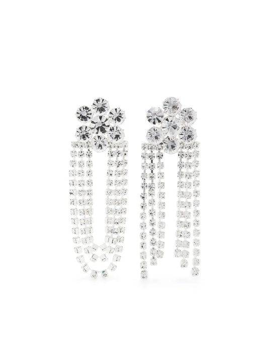 Magda Butrym asymmetrical crystal drop dangle earrings