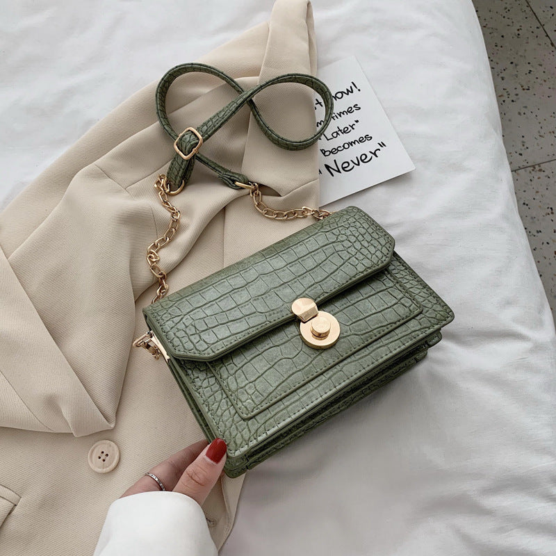 Stone Pattern PU Cross-body Bag with Shoulder Bag for Women