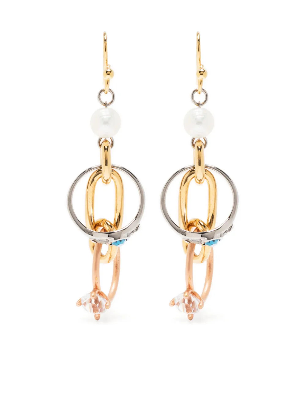 Marni embellished ring pearl earrings