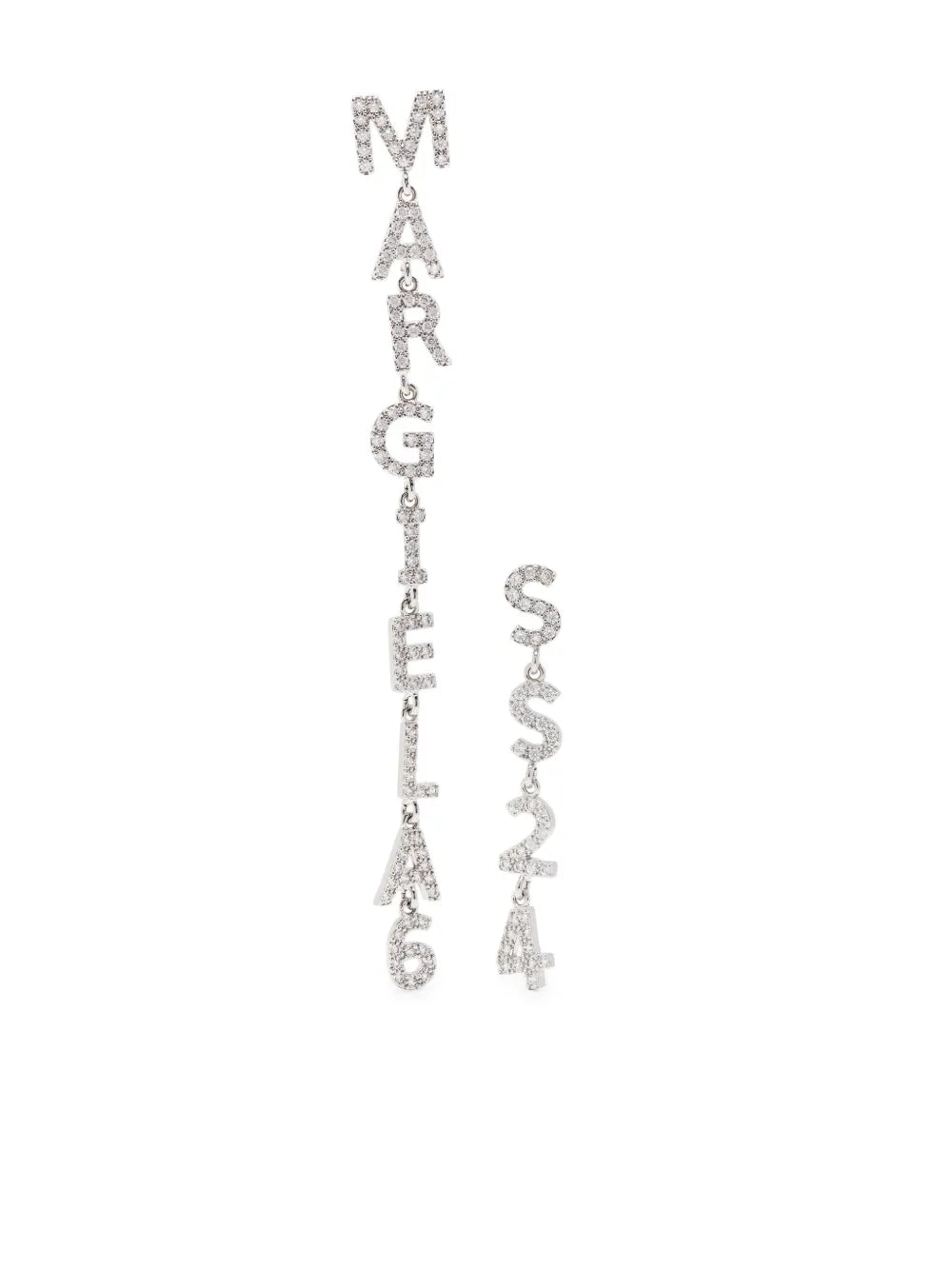 MM6 Maison Margiela logo charm drop earrings