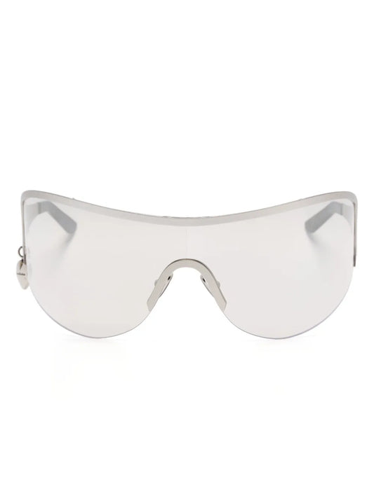 Acne Studios logo charm shield frame sunglasses
