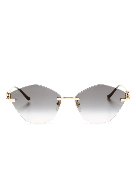 Cartier Eyewear geometric frame sunglasses