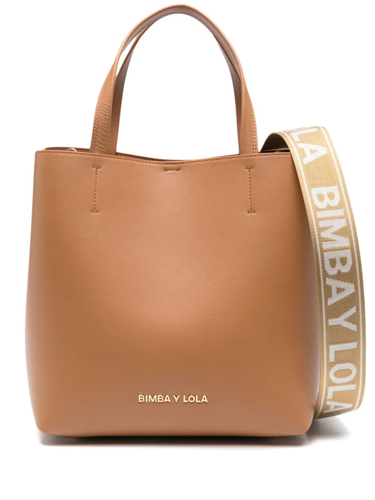 Bimba y Lola large Chihuahua leather tote bag
