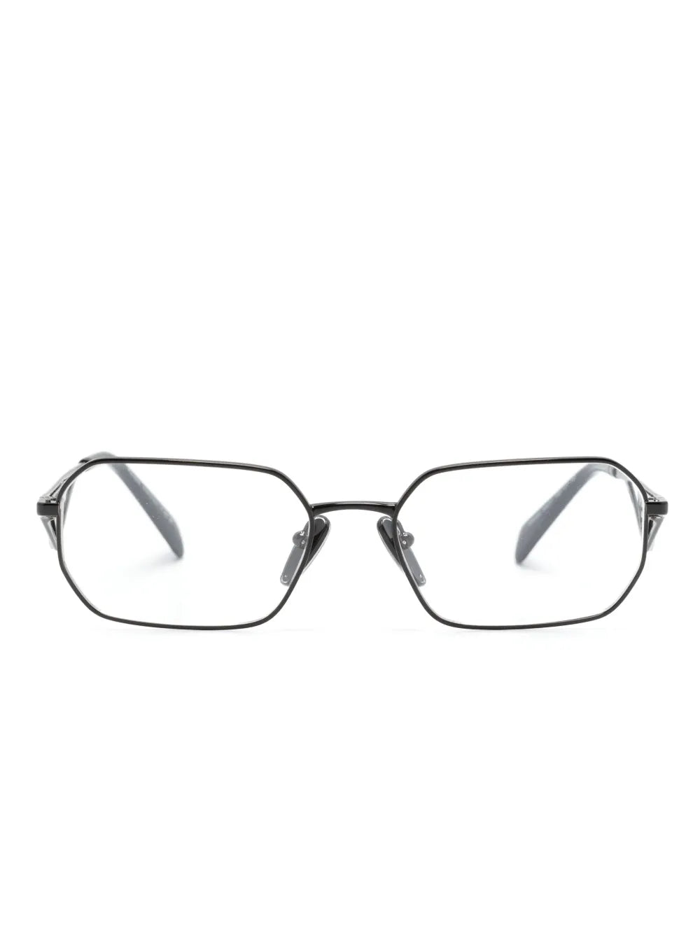Prada Eyewear logo plaque geometric frame glasses
