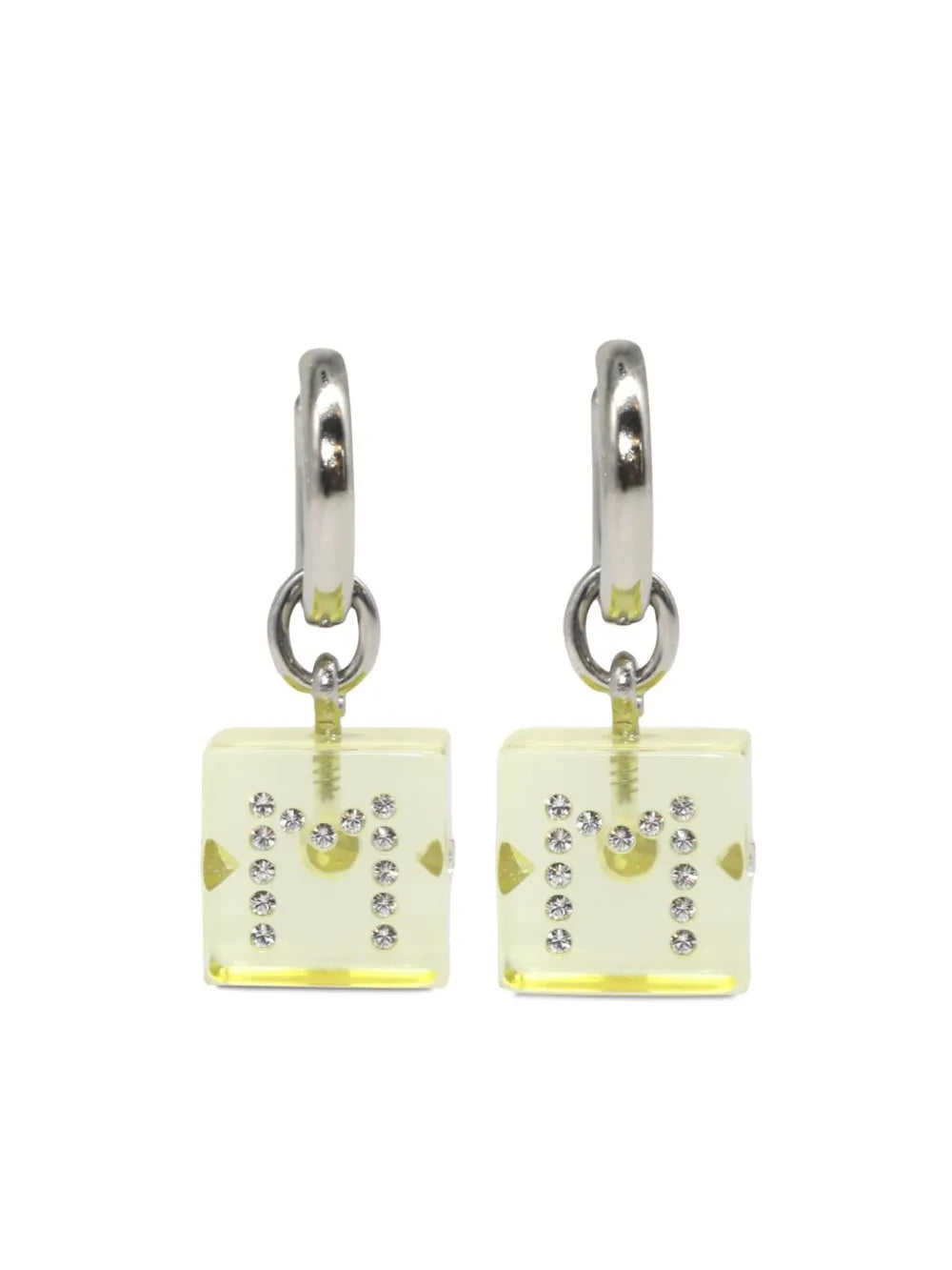 Marni logo embellished charm earrings